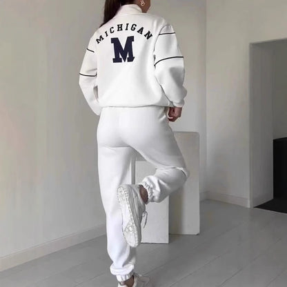 Womens 2 Piece Outfits Lounge Hoodless Pullover Sweatshirt Sweatsuit Sets Sweatshirt Baggy Fashion Sweatpants With Pockets